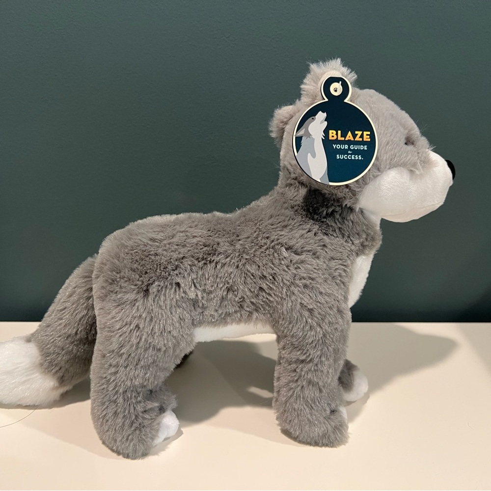 Salesforce Blaze The Wolf Trailhead mascot plush NWT